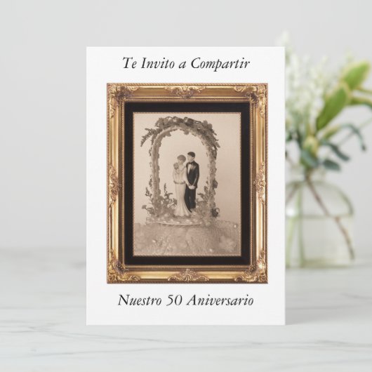 50 aniversario de Bodas Kaart (Staand voorkant)