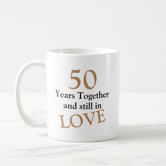 50 années personnalisables ensemble de tasse (Gauche)