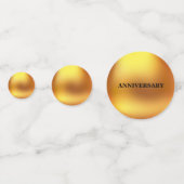 50 Anniversaire/Anniversaire Confetti table d'or (Derrière)