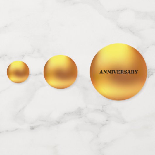 50 Anniversaire/Anniversaire Confetti table d'or (Derrière)