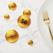 50 Anniversaire/Anniversaire Confetti table d'or (Groupe)