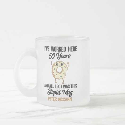 50 Anniversaire de travail Appréciation cadeau Mug (Gauche)