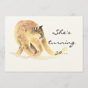 50 Anniversaire Invitation Cougar Humour personnal