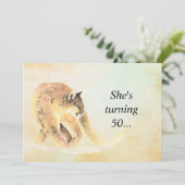 50 Anniversaire Invitation Cougar Humour personnal (Debout devant)