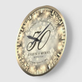 50 Anniversaire Mariage d'or Grande horloge (Angle)