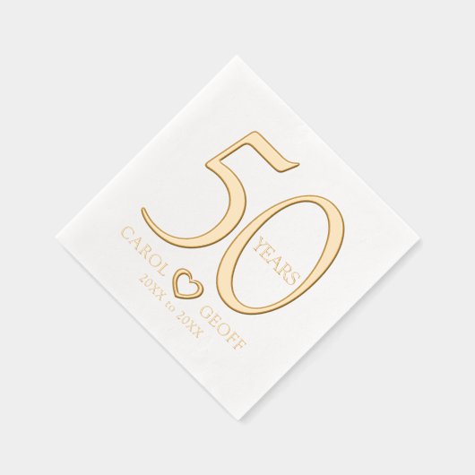 50 ans 50e anniversaire du mariage date du nom coe (Droite)