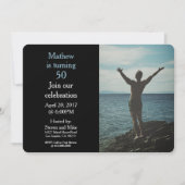 50 ans 50e anniversaire fête photo Invitation (Devant)
