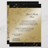 50 ans, 50e anniversaire Invitation (Devant / Derrière)