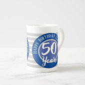 50 ans Anniversaire Commémoratif Os Chine Mug (Devant droit)