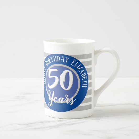 50 ans Anniversaire Commémoratif Os Chine Mug (Droite)