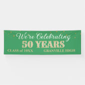 50 Ans ! Bannière de réunion de classe 8 pieds PER (Horizontal)