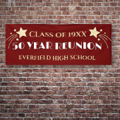 50 Ans ! Bannière Réunion de grande classe de 10 p