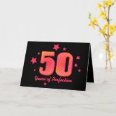 50 ans de perfection Carte d'anniversaire personna (Fleur jaune)