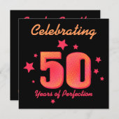 50 ans de perfection Invitation d'anniversaire per (Devant / Derrière)