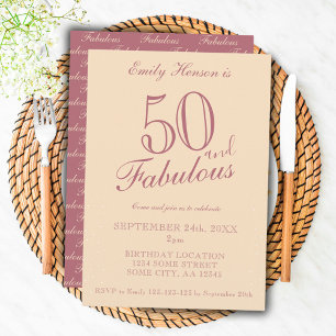 50 ans et Fabuleux Élégant Faire-Part de Naissance