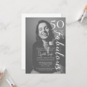 50 ans et Fabuleux Invitation à une fête d'anniver (Devant/Arrière en situation)