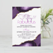50 ans et Fabuleux Invitation Blanche Agate Violet (Debout devant)