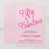 50 ans et Fabuleux | Invitation pour 50e anniversa (Devant / Derrière)