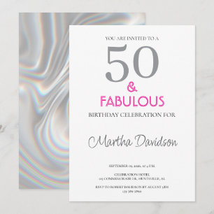 50 ans et Fabuleux   Invitation pour 50e anniversa