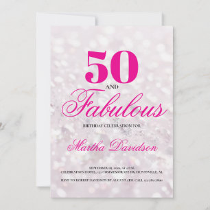 50 ans et Fabuleux   Invitation pour 50e anniversa
