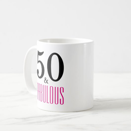 50 ans et fabuleux Mug (Devant gauche)