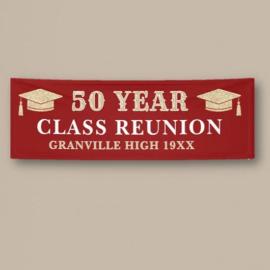 50 ans ! Grande bannière de retrouvailles de class