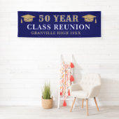 50 ans ! Grande bannière de retrouvailles de class (En situation)