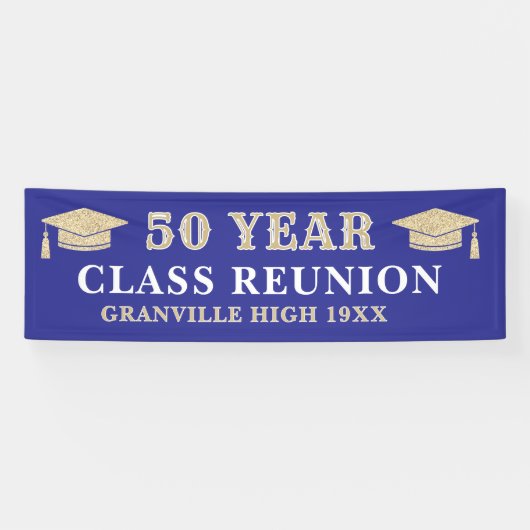 50 ans ! Grande bannière de retrouvailles de class (Horizontal)