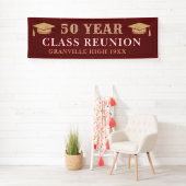 50 ans ! Grande bannière de retrouvailles de class (En situation)