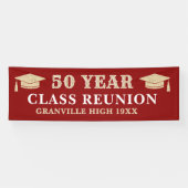 50 ans ! Grande bannière de retrouvailles de class (Horizontal)