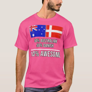 50 Australisch 50 Deens 100 Geweldige cadeau voor T-shirt