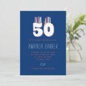 50 bougies Invitations de fête du 50e anniversaire (Debout devant)