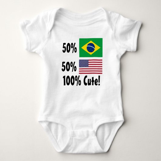 50% Braziliaans 50% Amerikaans 100% geluid Romper (Voorkant)