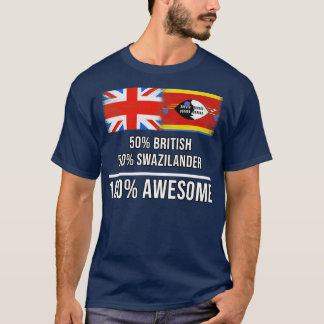 50 Britse 50 Swazilander 100 Geweldige cadeau voor T-shirt