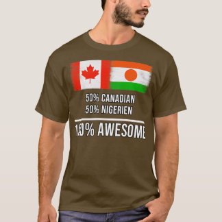 50 Canadees 50 Nigerien 100 Geweldige cadeau voor T-shirt