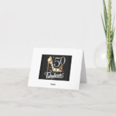 50 Carte Anniversaire à l'aspect Fabuleux et glitz (Dos)