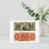 50 Cent Fractional Currency Francis Spinner Briefkaart (Staand voorkant)