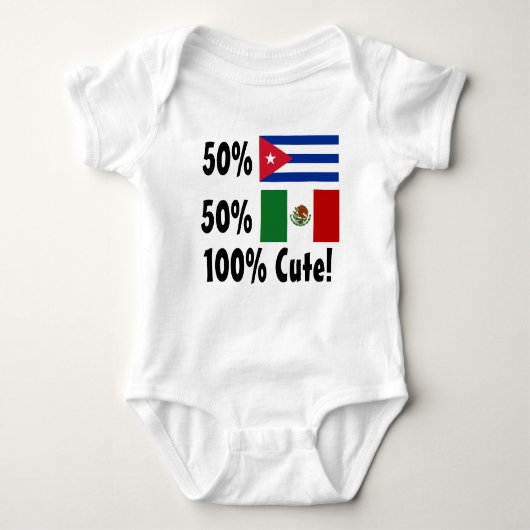 50% Cubaan 50% Mexicaan 100% klap! Romper (Voorkant)