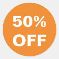 50% de réduction sur le prix des autocollants oran