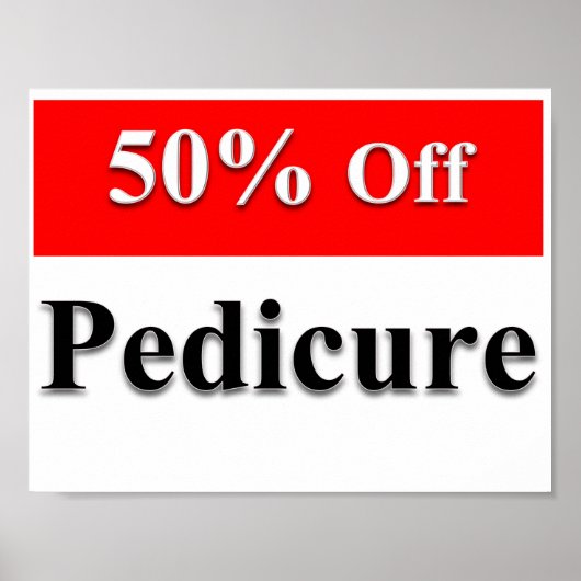 50% de réduction sur pédicure Poster Matte (Devant)