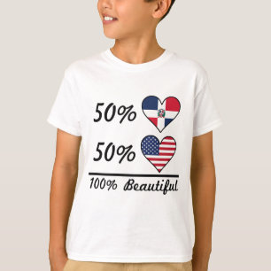 50% Dominicaanse 50% Amerikaanse 100% mooie T-shirt