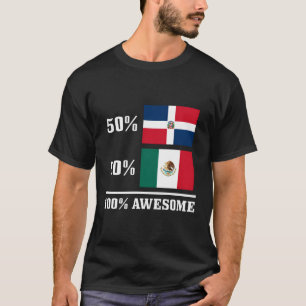 50 Dominicaanse Republiek 50 Mexicaanse vlaggeprid T-shirt