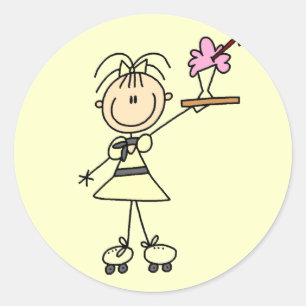 50 drive-in-Waitress T-shirts en cadeautjes Ronde Sticker