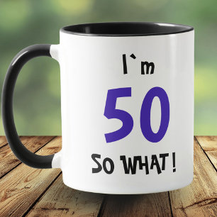 50 dus wat Leuke Citaat Typografie 50ste Verjaarda Mok
