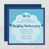50 e anniversaire du Mariage Invitation (Devant / Derrière)
