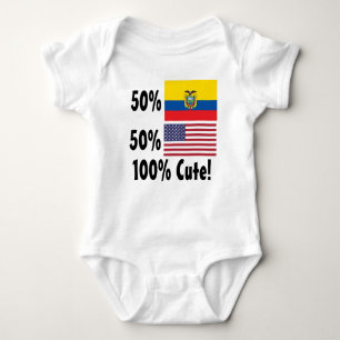 50% Ecuadoraan 50% Amerikaans 100% klap Romper