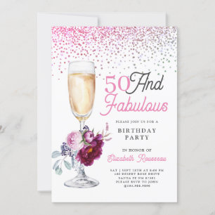 50 en de Fabulous Birthday Party Kaart