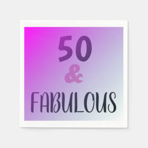 50 en de Fabulous Birthday Party Servet