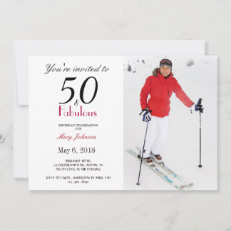 50 en de partij van Fabulous Birthday Kaart