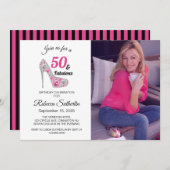 50 en de partij van Fabulous Birthday Kaart (Voorkant / Achterkant)